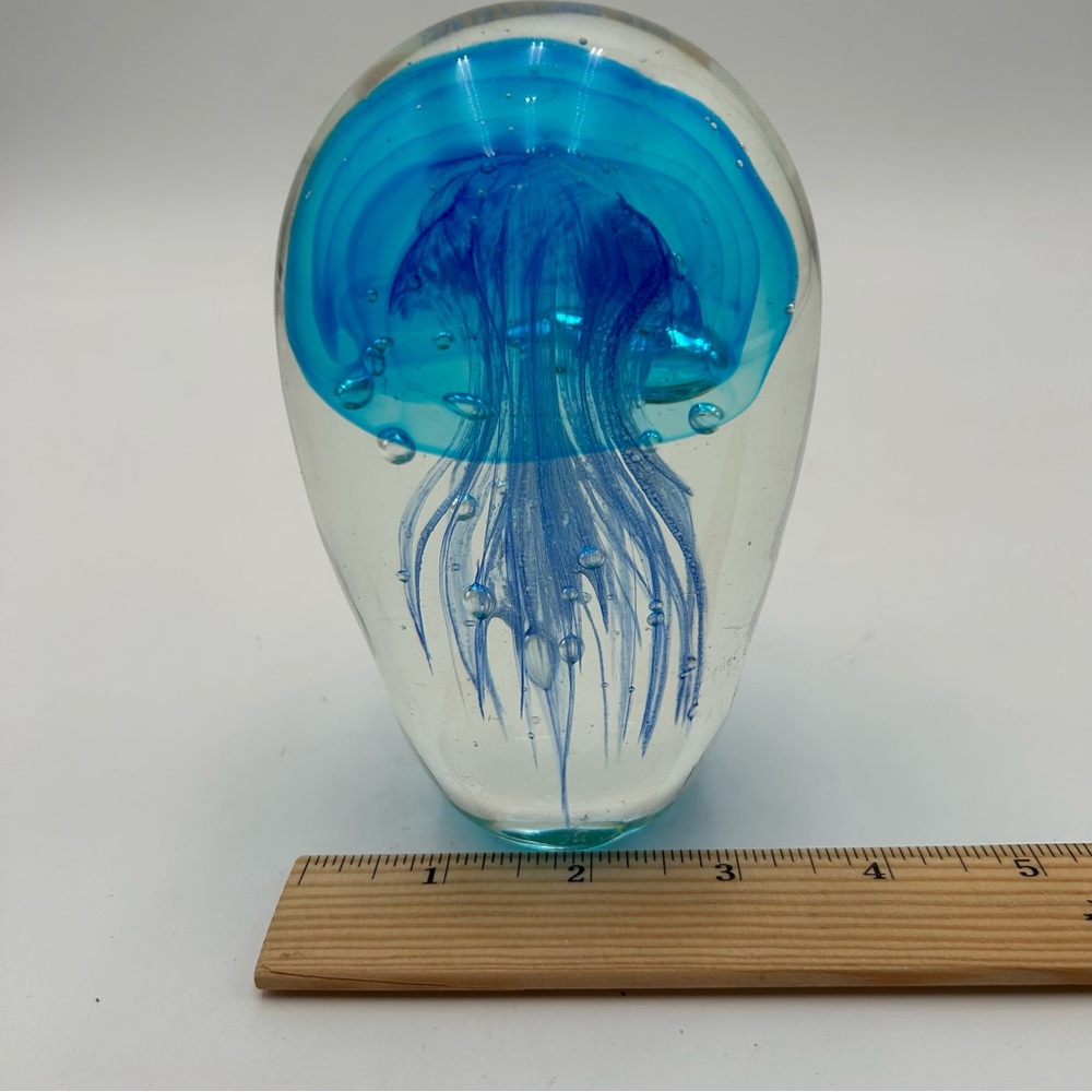 Large Handblown Jellyfish Paperweight - Picture 8 of 9
